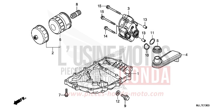 OELWANNE/OELPUMPE von Integra 750 MAT BULLET SILVER (NH389) von 2014